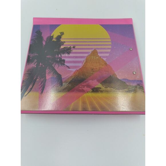 Mead Original Trapper Keeper 1" Binder Retro Portfolio Vintage Style Sunset, PNK - Picture 2 of 6